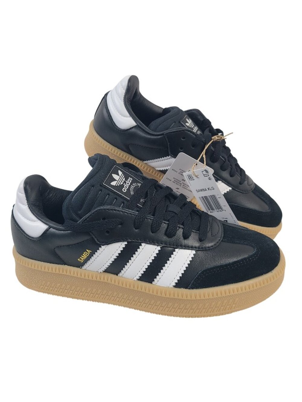 NEW Adidas Samba XLG Black/White Sneakers Size M 6, W 7 Leather